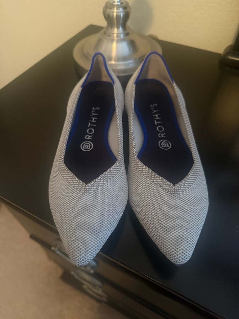 Rothy's The Point Flax Birdseye Gray Pointed Toe Flats